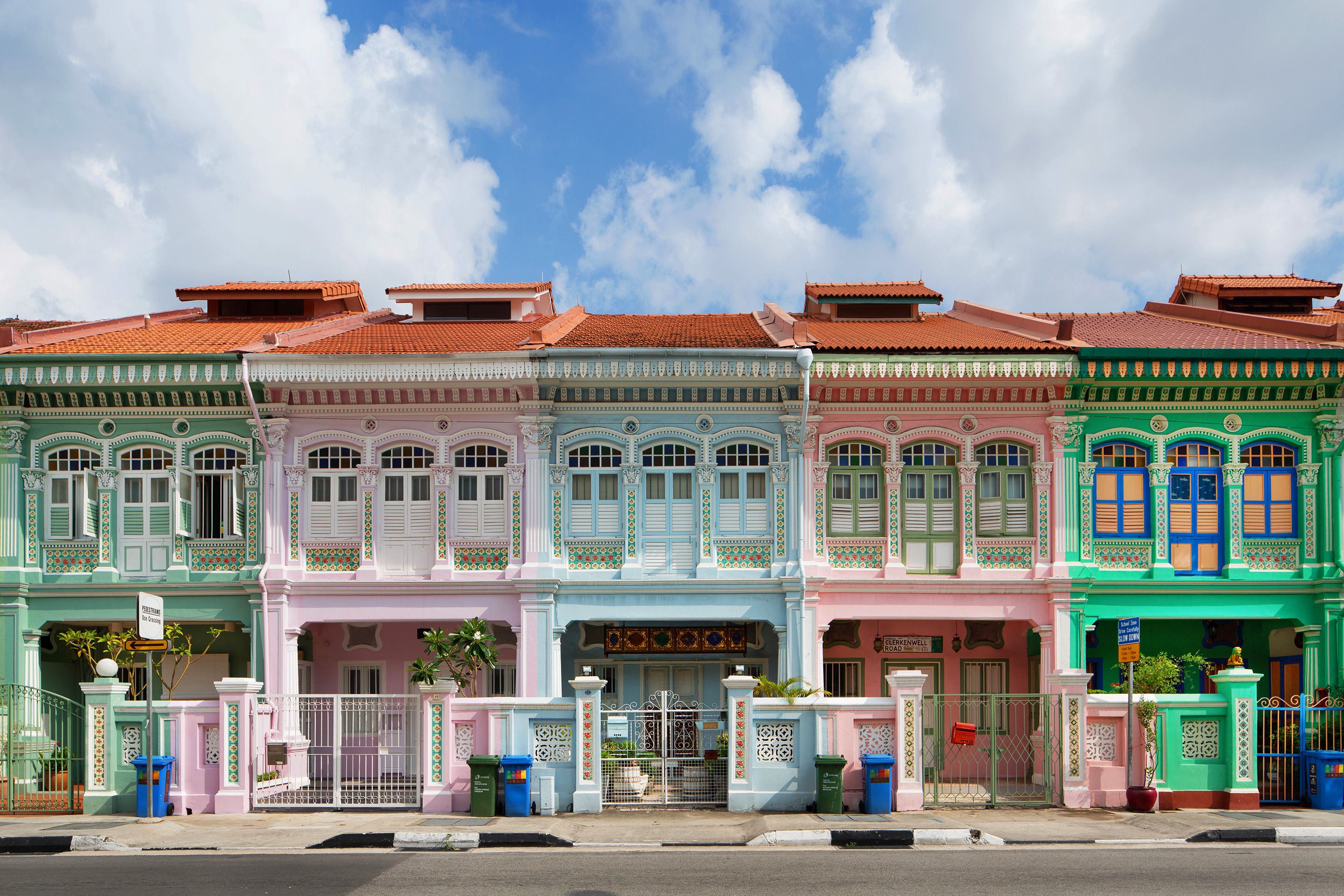 Colourful Peranakan shophouses of Katong